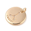 Brass with Clear Cubic Zirconia Pendants LS-KK-N256-24D-G-2