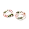 Inner Dried Flower Transparent Resin Ring Pendants RESI-A043-07C-2