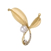 Leaf Zinc Alloy Rhinestone Brooches PW-WG10228-01-1