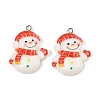 Christmas Theme Opaque Resin Pendants RESI-S08-06A-1