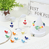 14Pcs 7 Colors Handmade Printed Porcelain Beads PORC-SC0001-46-4