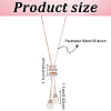 ANATTASOUL 2Pcs 2 Color Plastic Imitation Pearl Pendant Lariat Necklace with Crystal Rhinestone NJEW-AN0001-18-2