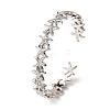 Brass Cuff Bangles for Women BJEW-F514-02P-4