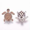 Brass Micro Pave Cubic Zirconia Beads ZIRC-F054-14P-08-1