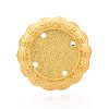 Adjustable Flower Alloy & Iron Bezel Cup Ring Base with Rotatable Tray MAK-T012-06G-2
