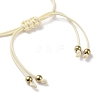 Sunflower Alloy Enamel Charms Braided Bracelets BJEW-A016-01B-3