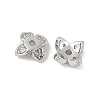 Brass Micro Pave Clear Cubic Zirconia Bead Caps KK-V015-05P-1