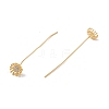 Brass Micro Pave Clear Cubic Zirconia Flower Head Pins FIND-B009-08G-2