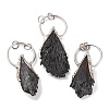 Natural Black Tourmaline Big Pendants RJEW-K269-01P-1