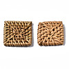 Handmade Reed Cane/Rattan Woven Beads WOVE-S119-19-3