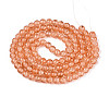 1Strand Light Salmon Transparent Crackle Glass Round Beads Strands X-CCG-Q001-8mm-05-2