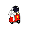 Spaceman Riding on A Motorcycle Enamel Pin JEWB-SZC0002-001A-1