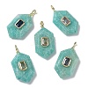 Natural Amazonite Faceted Pendants G-F819-01G-05-1