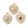Brass Micro Pave Cubic Zirconia Charms CU-K002-01D-1