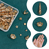72Pcs 9 Styles Brass Bead Caps FIND-AR0005-37-3