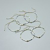 Adjustable Natural Pyrite Braided Bead Bracelets BJEW-F391-A06-1