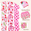 3 Rolls 3 Styles Polyester Ribbon OCOR-TA0003-52-5