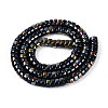 AB Color Plated Opaque Glass Beads Strands GLAA-T026-3x6mm-P01-2