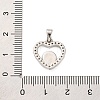 Brass Micro Pave Clear Cubic Zirconia Pendants KK-H513-10G-3