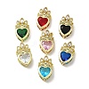 Rack Plating Brass Cubic Zirconia Pendants KK-Q803-02-1