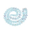 Electroplate Transparent Glass Beads Strands EGLA-Q136-01A-08-2