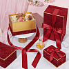 3Pcs 3 Styles Cardboard Paper Gift Boxes with Velvet Lid and Ribbon AJEW-BC0010-03A-4