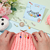 18Pcs 9 Colors Star Acrylic Pendant Locking Stitch Markers HJEW-AB00636-3