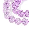 Crackle Transparent Glass Beads Strands GLAA-N068-06A-13-3