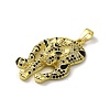 Rack Plating Brass Micro Pave Cubic Zirconia Pendants KK-A210-02D-G-2