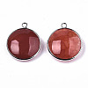 Natural Crackle Agate Pendants G-N326-87A-09-2