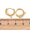 Heart Brass Pave Cubic Zirconia Huggie Hoop Earrings KK-D259-13B-G-3