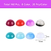 160Pcs 8 Colors Transparent Glass Cabochons GLAA-SZ0001-44-5