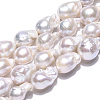 Natural Baroque Pearl Keshi Pearl Beads Strands PEAR-S019-02C-01-3