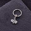 316L Stainless Steel Micro Pave Cubic Zirconia Hoop Nose Rings with Charms WG352E4-18-1
