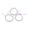 3Pcs 3 Style Waxed Polyester Braided Bracelets Sets BJEW-JB08115-03-4