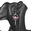 Natural Green Jade & Alloy Pendant Dangle Earrings EJEW-TA00818-03-2