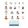 Craftdady 36Pcs 18 Styles Baking Painted Alloy Pendants FIND-CD0001-03-8