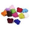 Flocking Opaque Acrylic Beads OACR-B051-01B-2