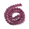 Natural White Jade Imitation Garnet Beads Strands G-I334-02B-2