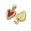 Brass Micro Pave Cubic Zirconia Pendants KK-D390-25G-01-2