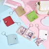 6Pcs 6 Colors PU Leather Photocard Sleeve Keychain KEYC-GA0001-53-4