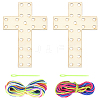 1Pc Easter Unfinished Wooden Cross WOOD-SP0001-69-1
