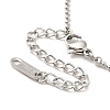 Clear Cubic Zirconia Teardrop Pendant Necklace with 304 Stainless Steel Ball Chains for Women LS-NJEW-H162-01P-4
