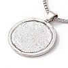 Sun with 12 Constellations Alloy Pendant Necklace with 304 Stainless Steel Box Chains NJEW-C007-11AS-3