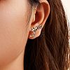 925 Sterling Silver Micro Pave Cubic Zirconia Studs Earrings EJEW-K284-07G-4