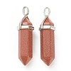 Synthetic Goldstone Pointed Pendants G-M378-01P-A33-2