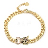 Brass Micro Pave Cubic Zirconia Bracelets BJEW-K261-06G-2