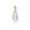 Chinese lute Shape Brass Micro Pave Clear Cubic Zirconia Nail Gems Set MRMJ-T015-41G-01-1