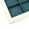 12 Grids Rectangle Microfiber Cloth Jewelry Display Tray ODIS-E018-02-3