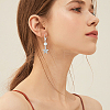 10Pcs Brass Cubic Zirconia Leverback Earring Findings KK-BBC0024-29-5